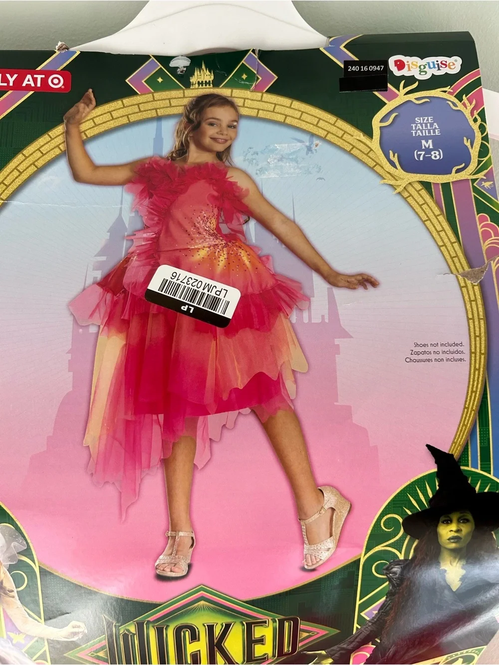 Wicked Glinda-Inspired Girls' Pink Tulle Costume Dress - 7/8